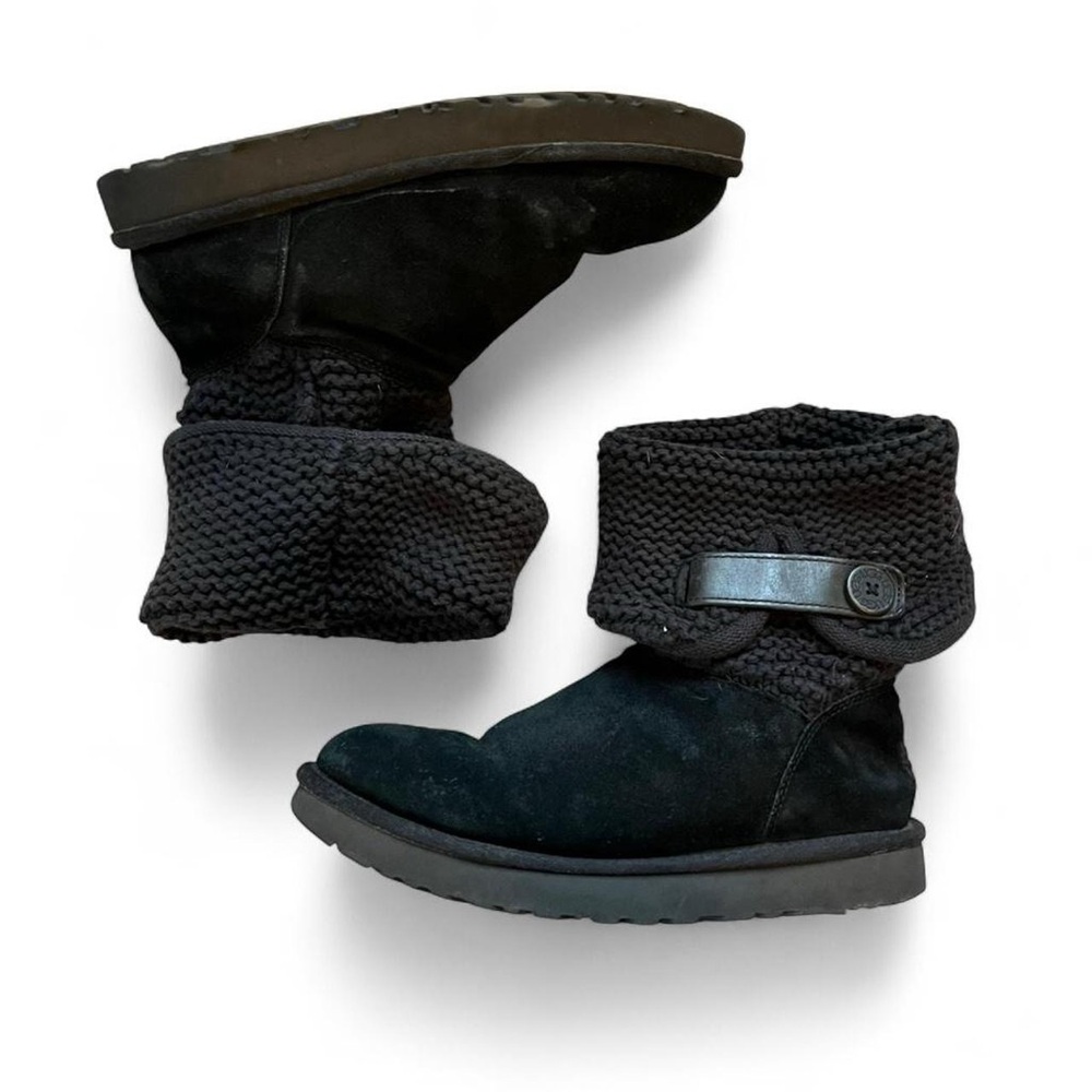 Cozy Black Knit Ugg Shaina  Boots